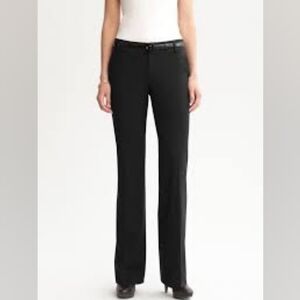 Banana Republic Martin Fit Lightweight Stretch Wool Trouser Pants Black, Size 14